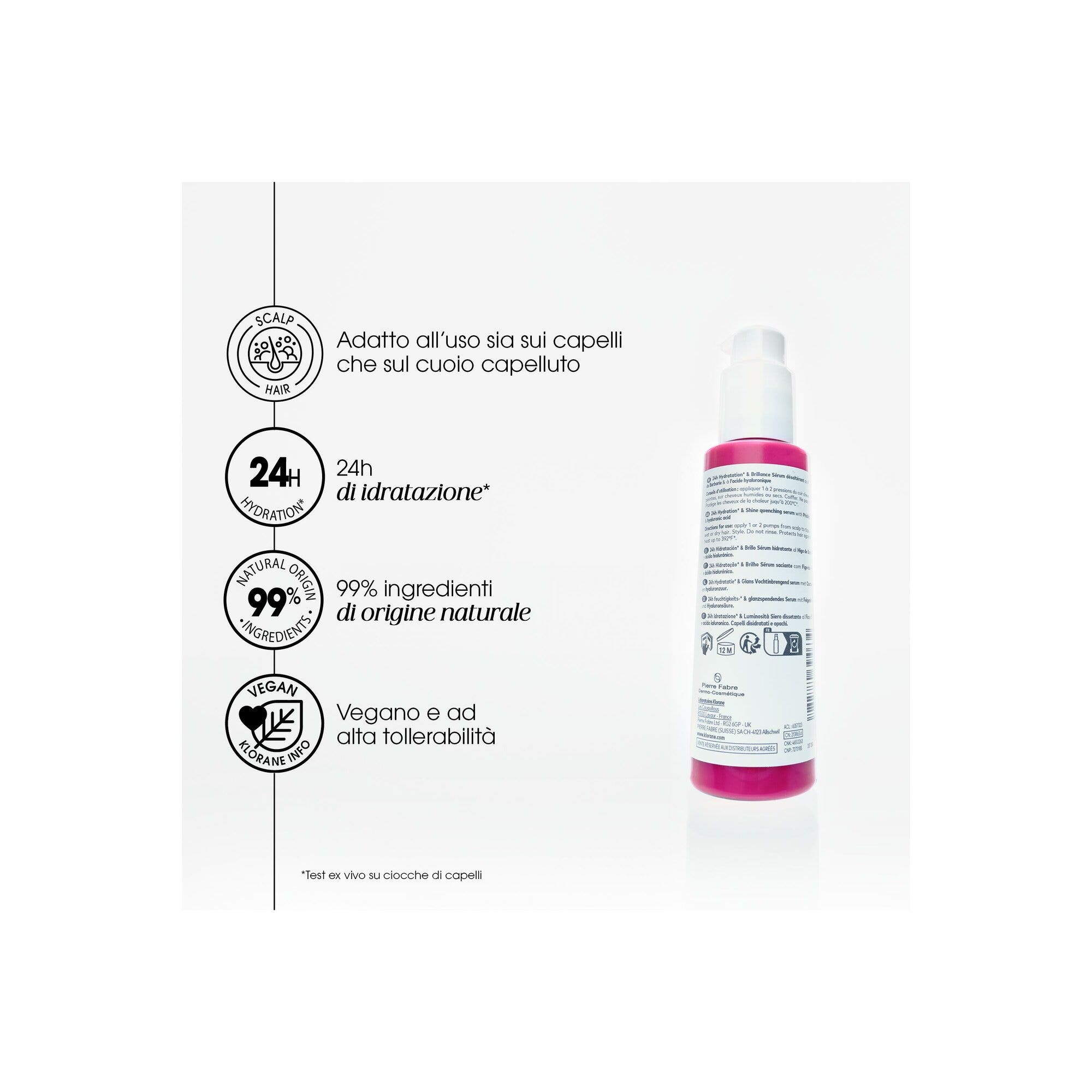 Klorane Siero Capelli Dissetante al Fico d’India e Acido Ialuronico 100ml