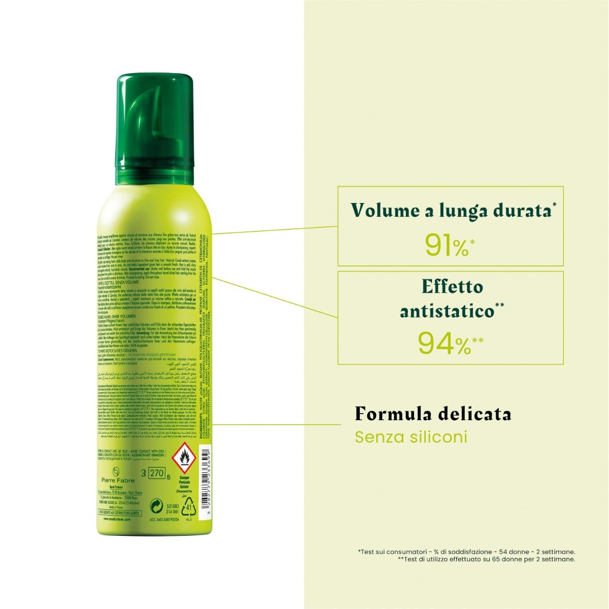 Rene Furterer Volumea Schiuma Volumizzante Senza Risciacquo Capelli Sottili Senza Volume 200ml