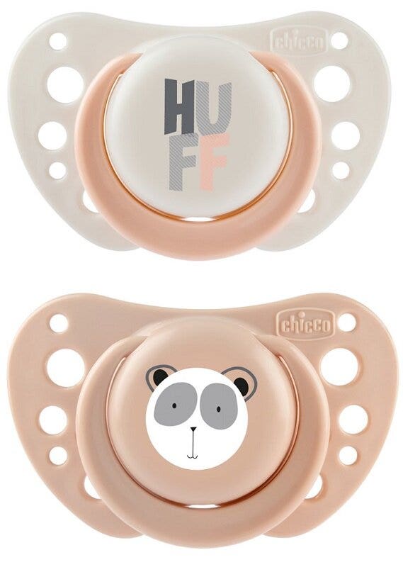 Chicco Sucette Air Rose en silicone 2-6 mois, lot de 2