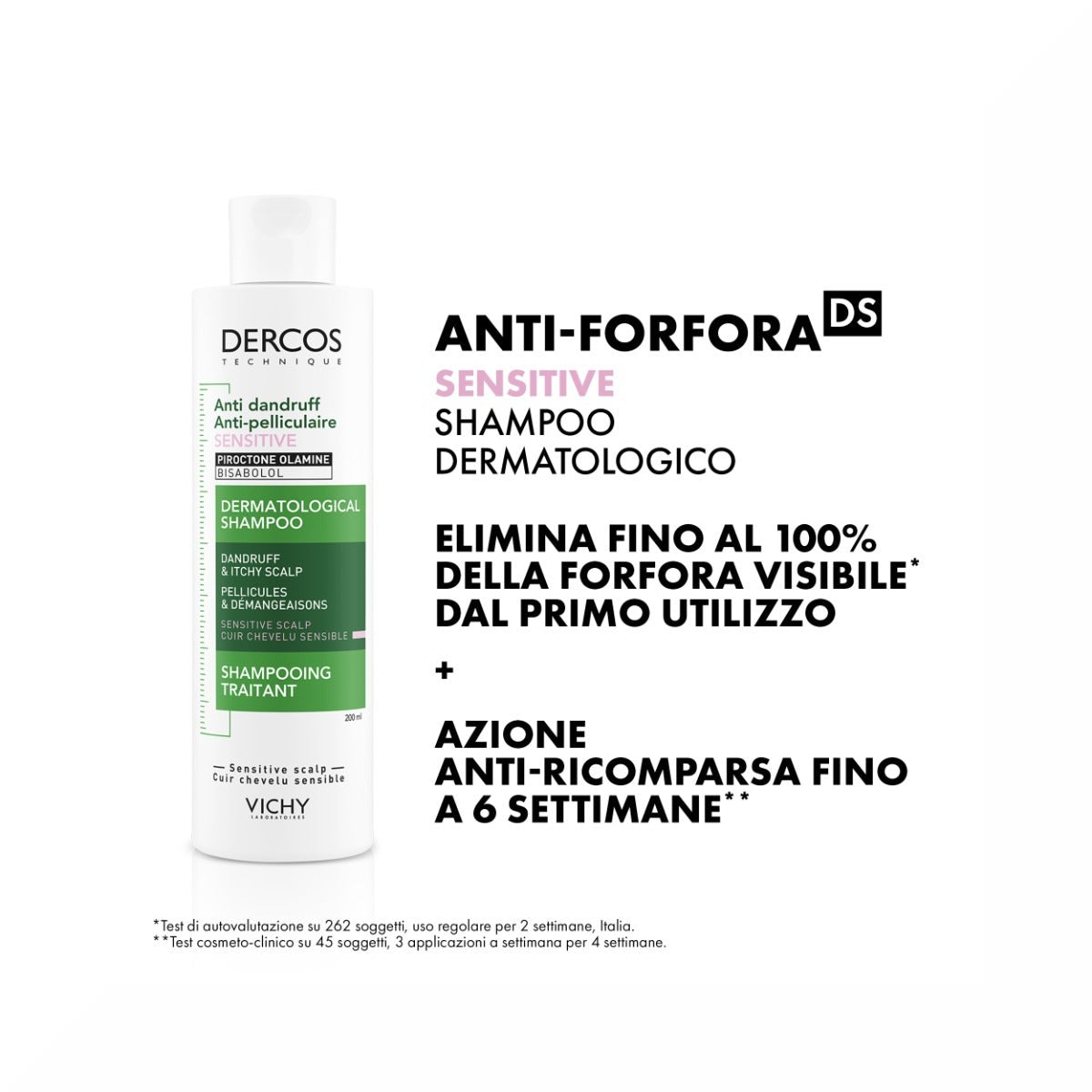 Vichy Dercos Shampooing Antipelliculaire Cheveux Sensibles 200 ml