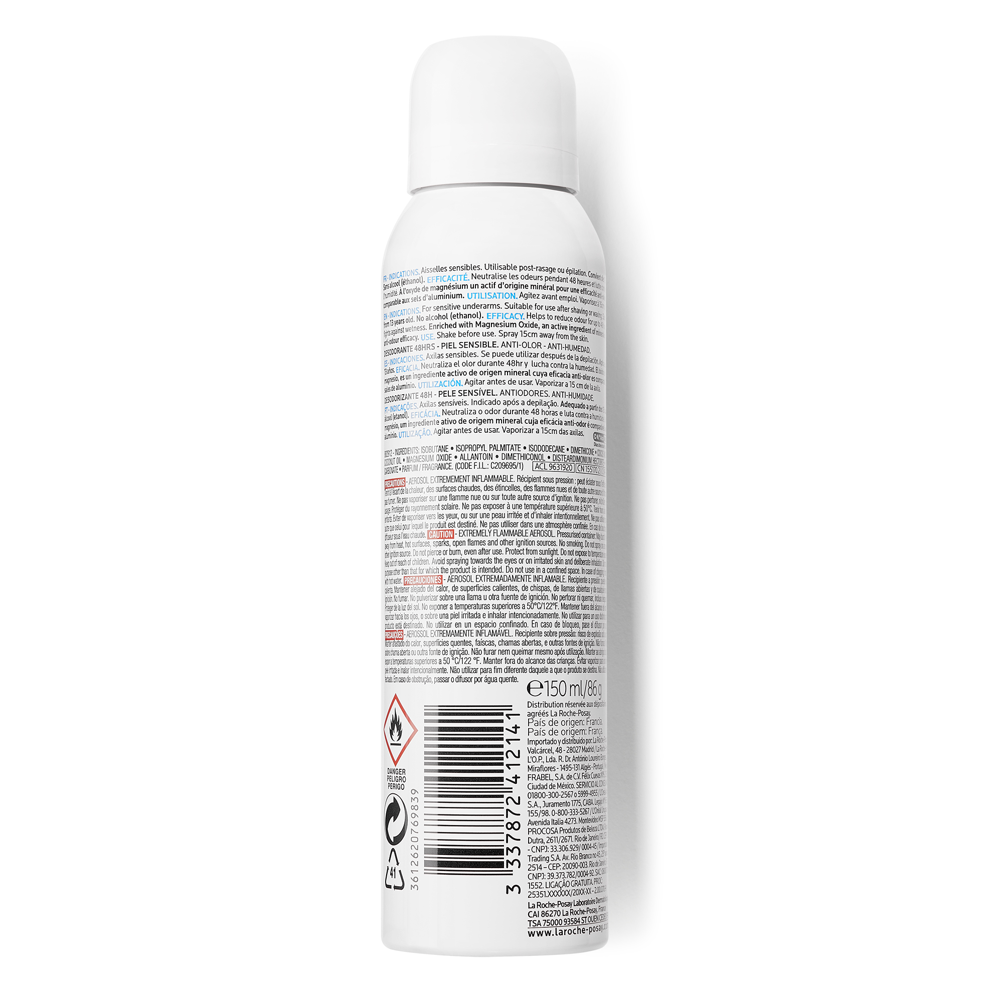 La Roche-Posay Deodorante Physiologique Spray Lenitivo Antiodori 150 ml