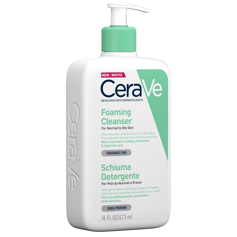 CeraVe Mousse Nettoyante Visage Peaux Grasses Séborégulatrice 473 ml