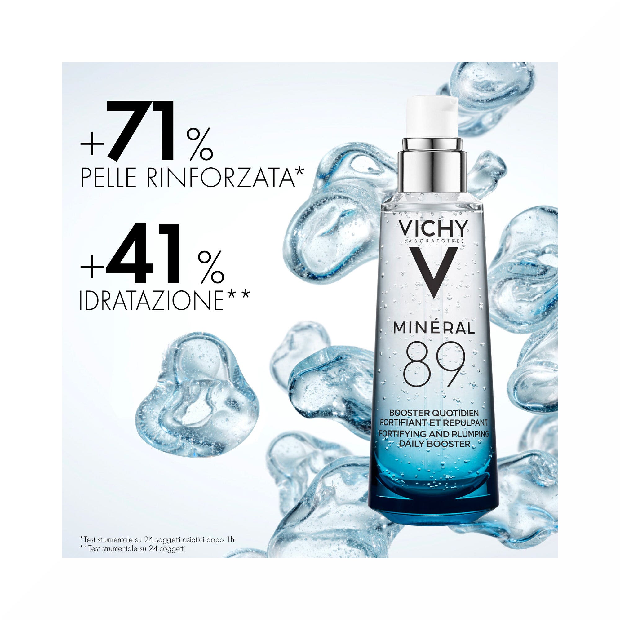 Vichy Mineral 89 Booster Quotidien Fortifiant et Repulpant à l'Acide Hyaluronique 75 ml