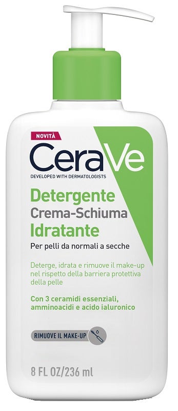 CeraVe Nettoyant Crème Mousse Hydratante Peaux Normales à Sèches 236 ml