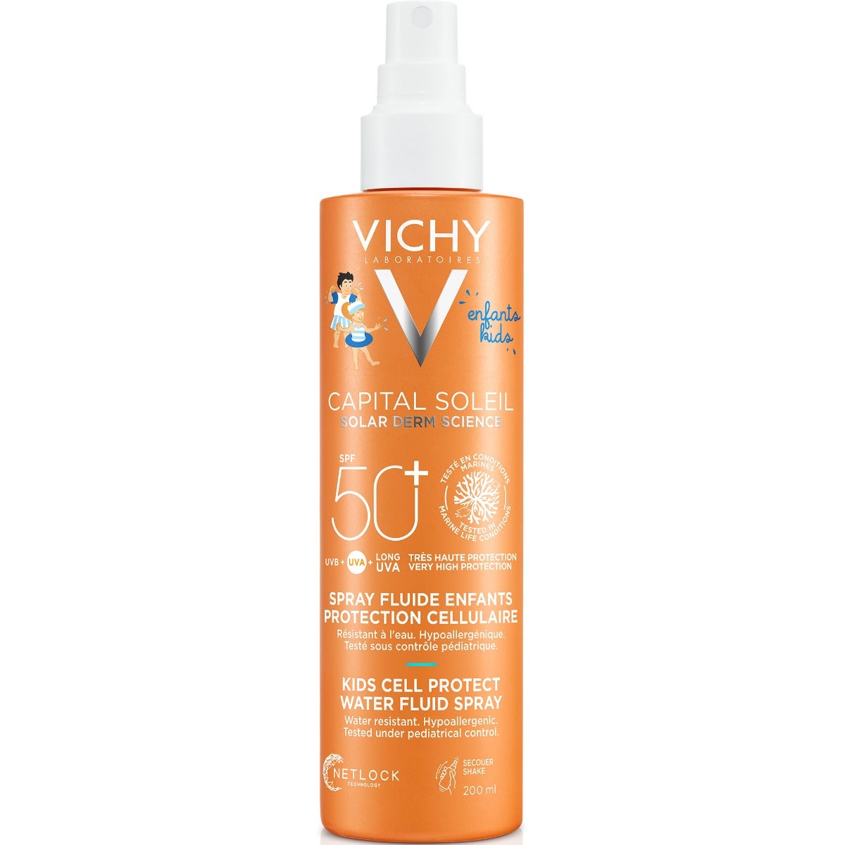 Vichy Capital Soleil Spray Solaire Doux Enfants Texture Ultra-Légère SPF 50+ 200 ml