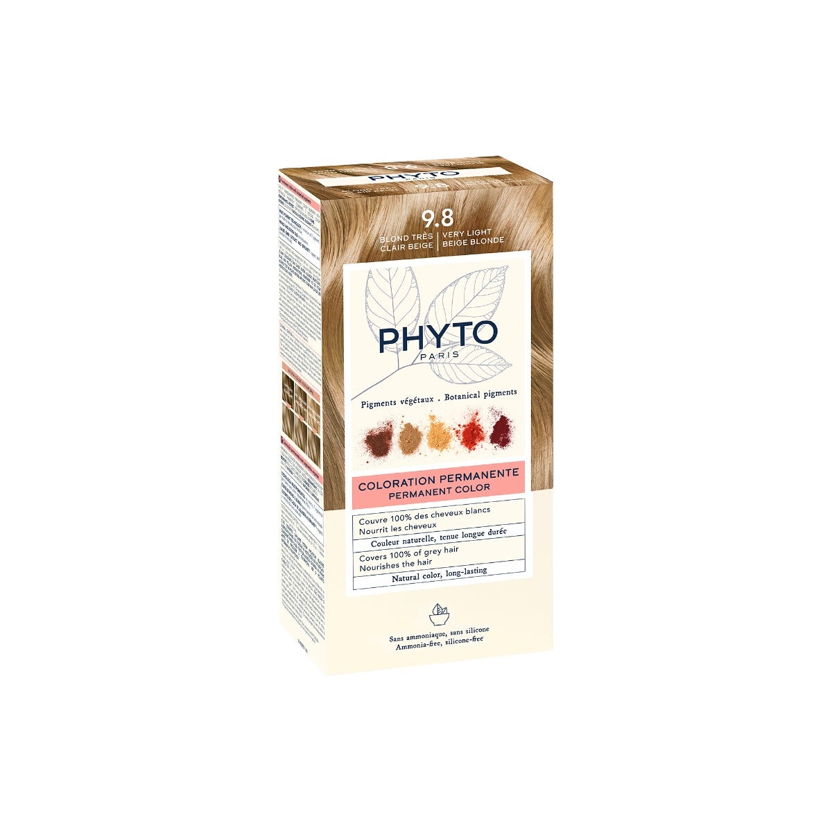 Phyto Phytocolor 9.8 Biondo Chiarissimo Cenere Colorazione Permanente Per Capelli