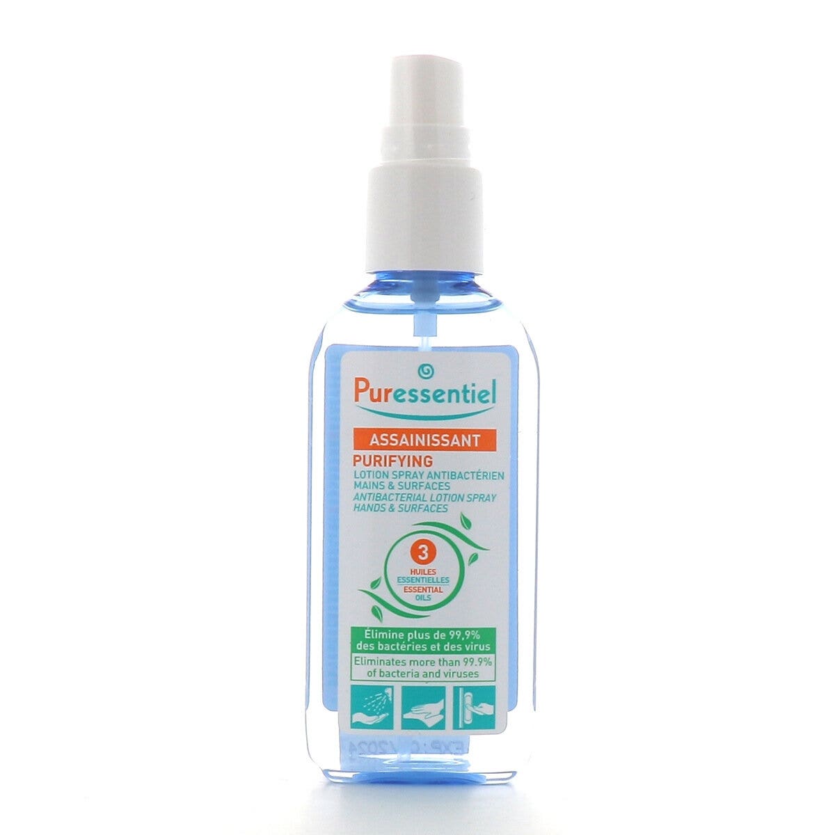Puressentiel Lotion désinfectante pour les mains en spray 80 ml
