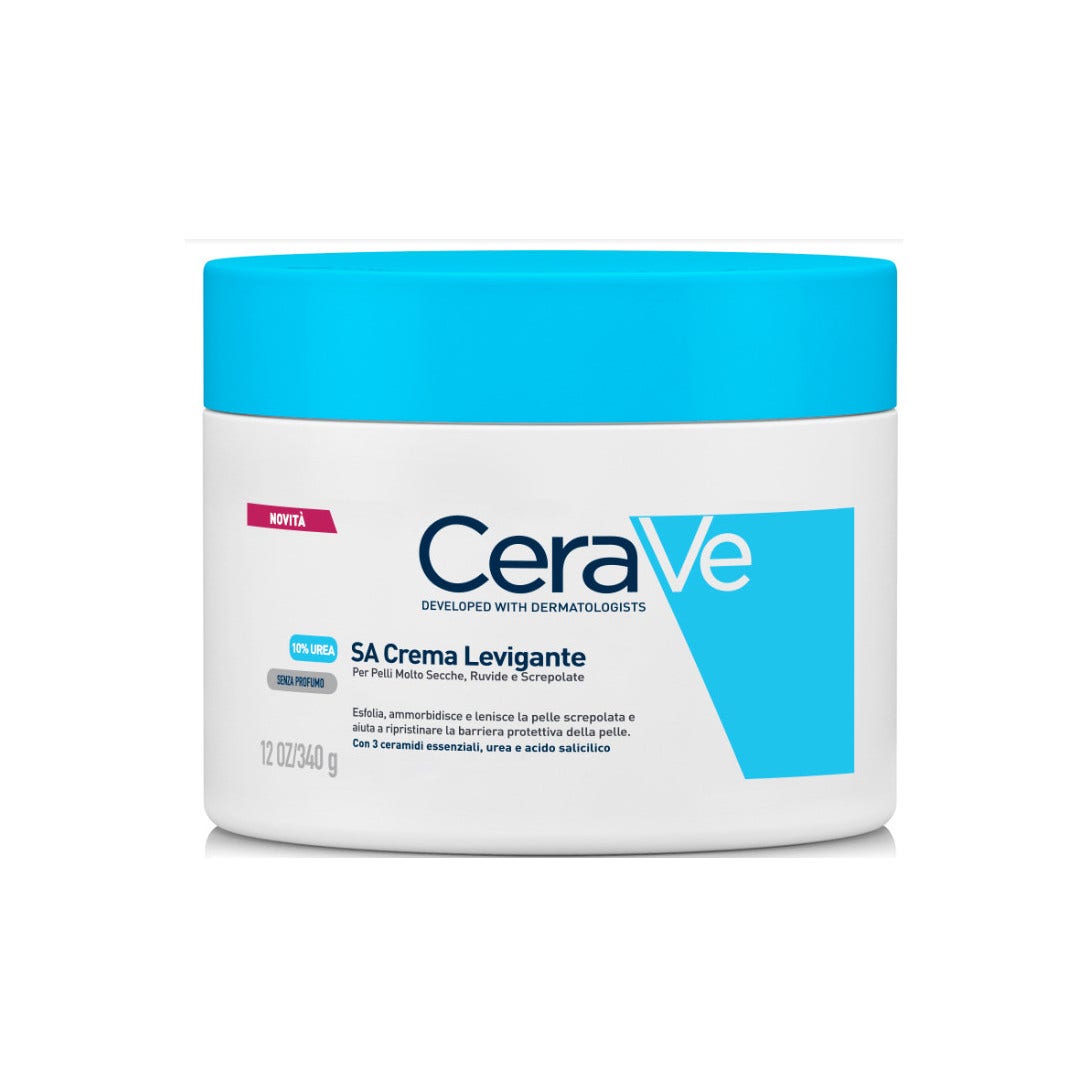 CeraVe SA Crème Lissante 10 % d'urée pour peaux très sèches, rugueuses et gercées 340 g