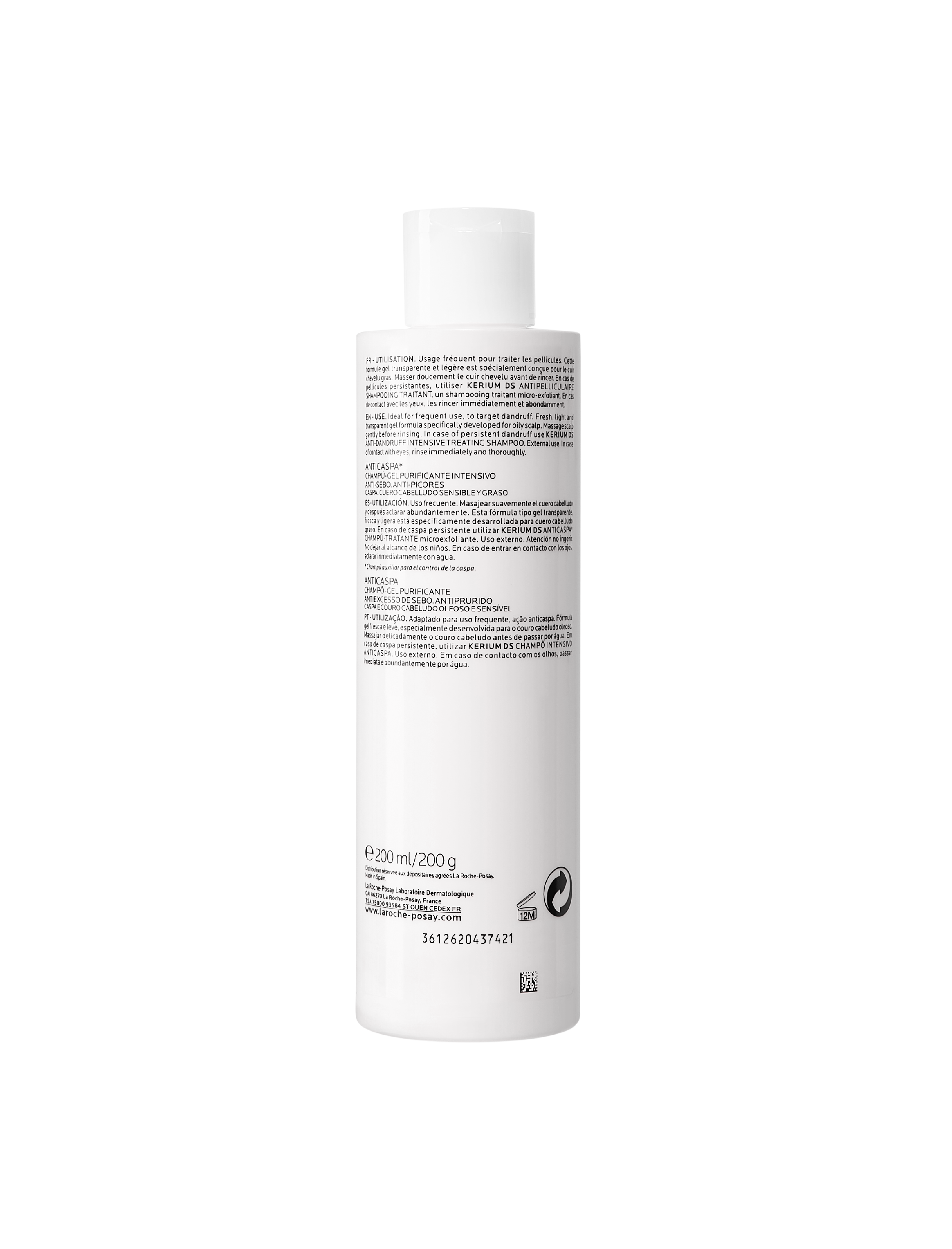 La Roche-Posay Kerium Shampooing Antipelliculaire pour Cuir Chevelu Gras 200 ml