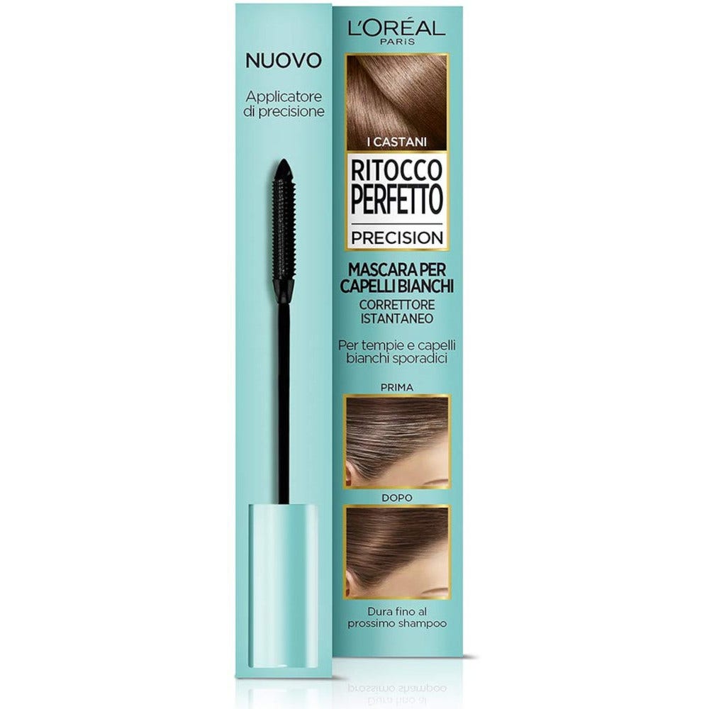 L'Oréal Paris Mascara Istantaneo Ritocco Perfetto Precision Non Macchia 3 Castano 8ml