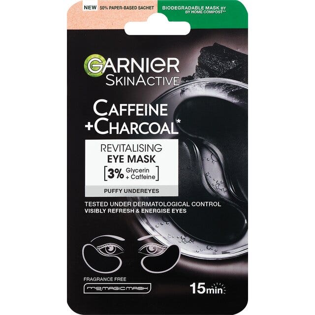 Garnier SkinActive Patch aux yeux à la caféine et au charbon