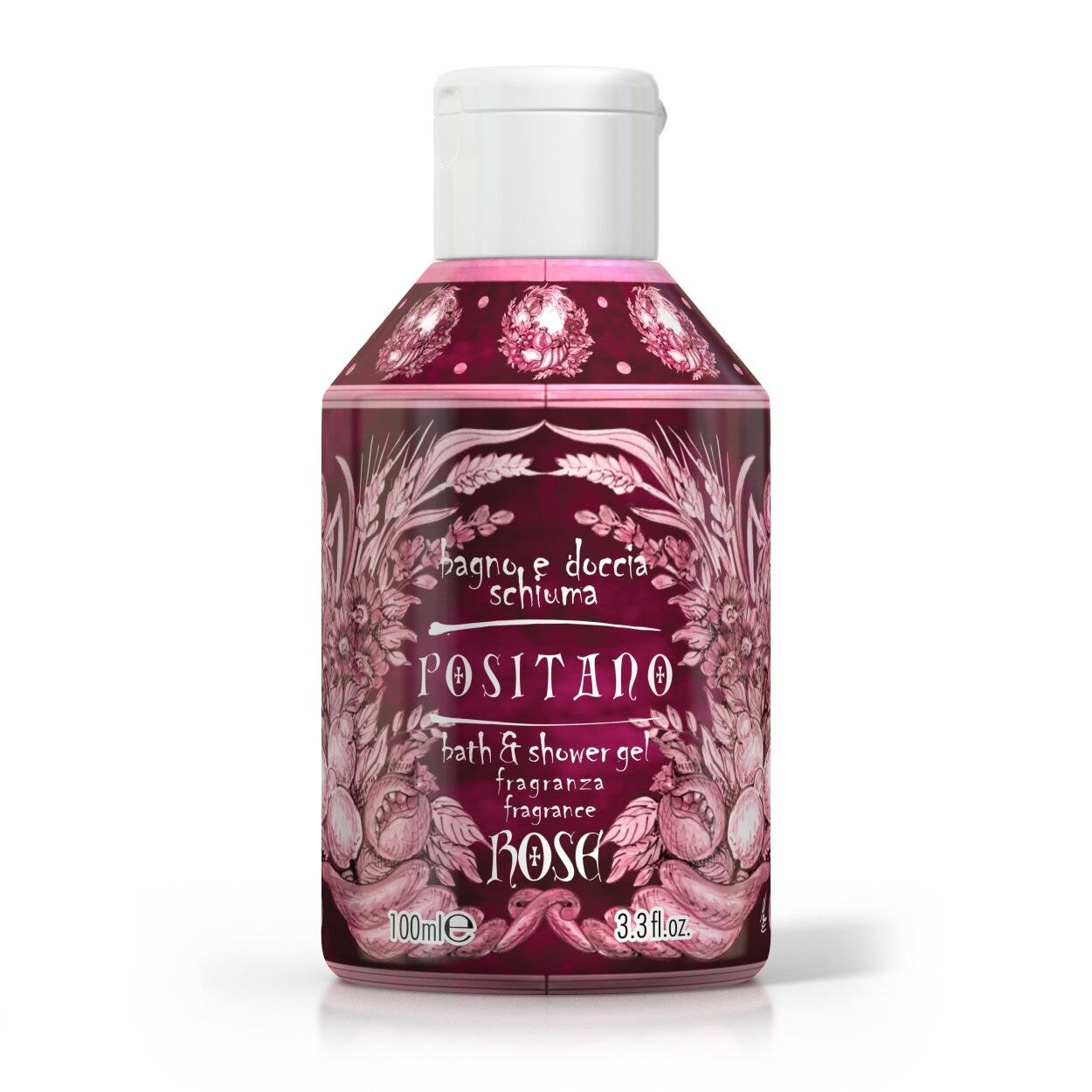 Le Maioliche Gel douche et bain Positano Rose 100 ml