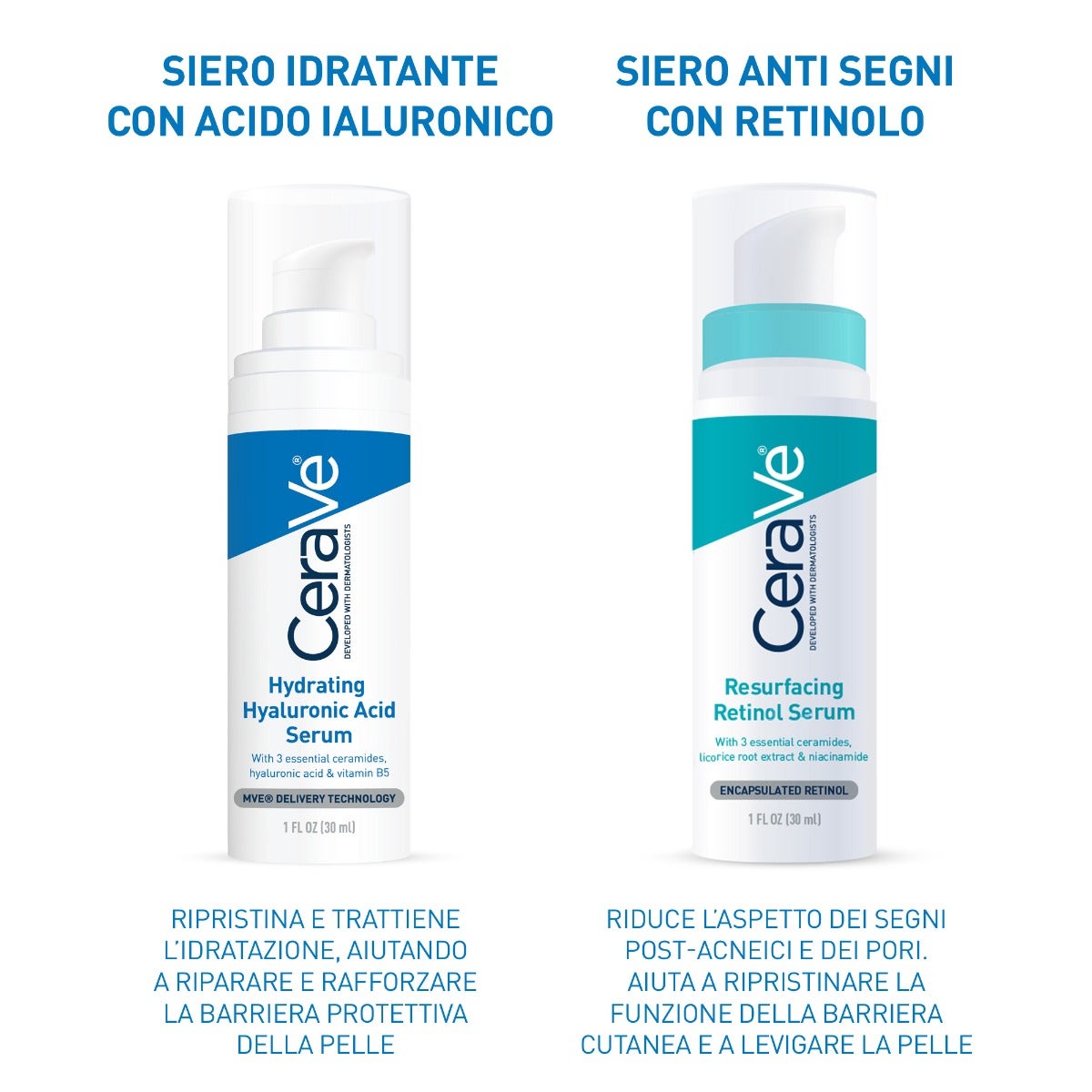 CeraVe Sérum hydratant pour le visage à l'acide hyaluronique 30 ml