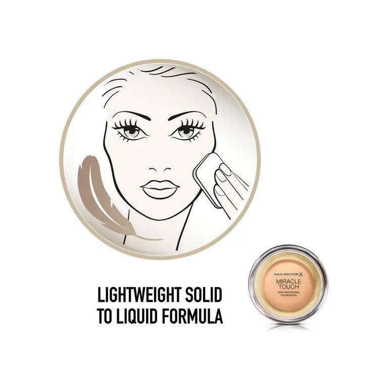 Max Factor Miracle Touch Fondotinta Coprente Con Acido Ialuronico 075 Golden