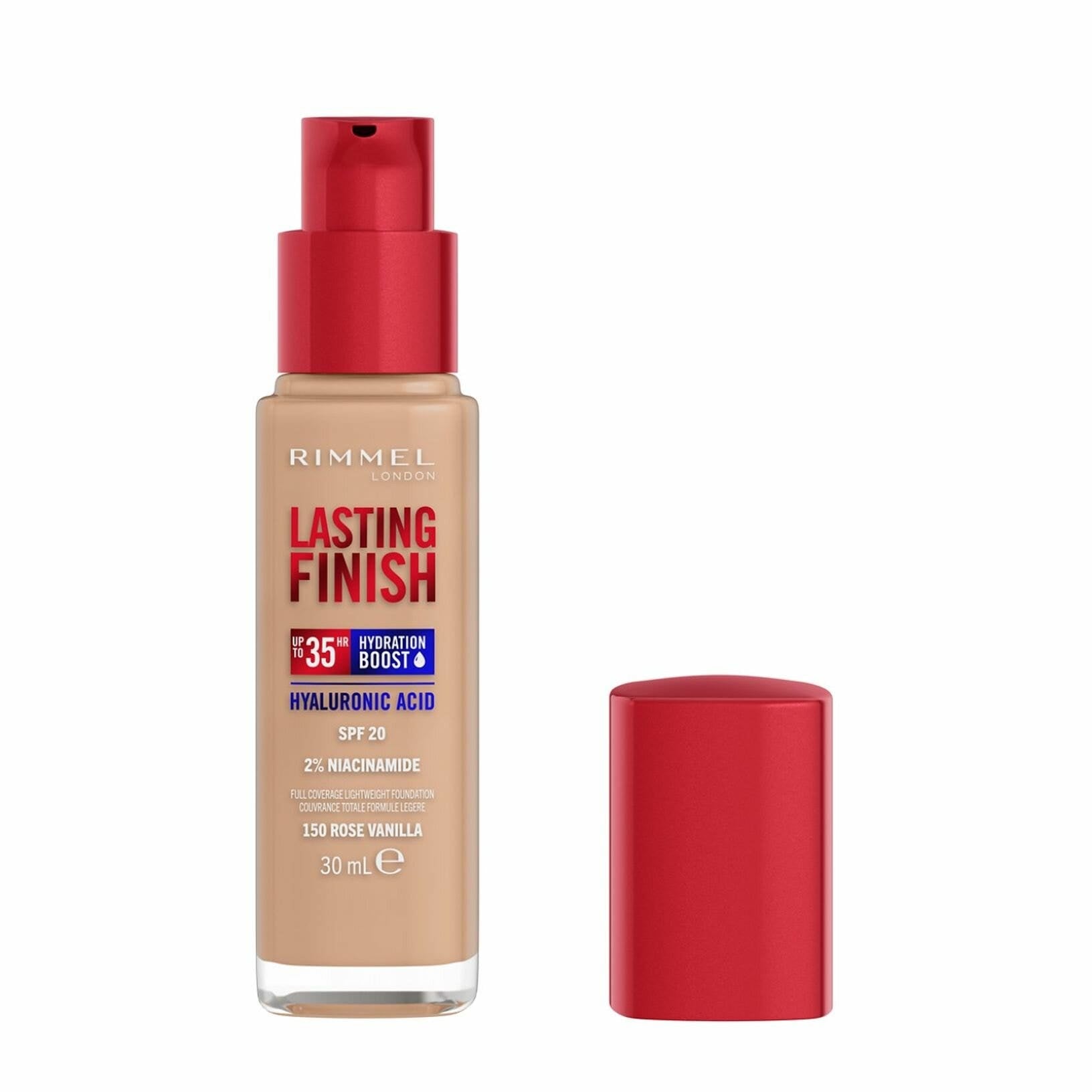 Rimmel Fond de teint Lasting Finish 35h à l'acide hyaluronique 150 Rose Vanilla 30 ml