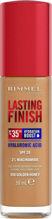 Rimmel Fond de teint Lasting Finish 35h à l'acide hyaluronique 350 Golden Honey 30 ml