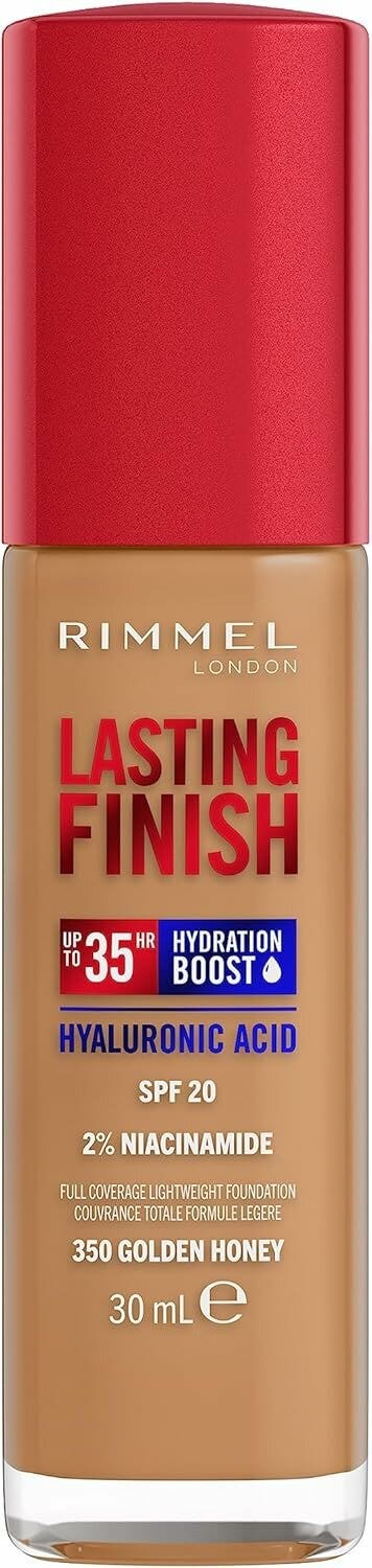Rimmel Fond de teint Lasting Finish 35h à l'acide hyaluronique 350 Golden Honey 30 ml