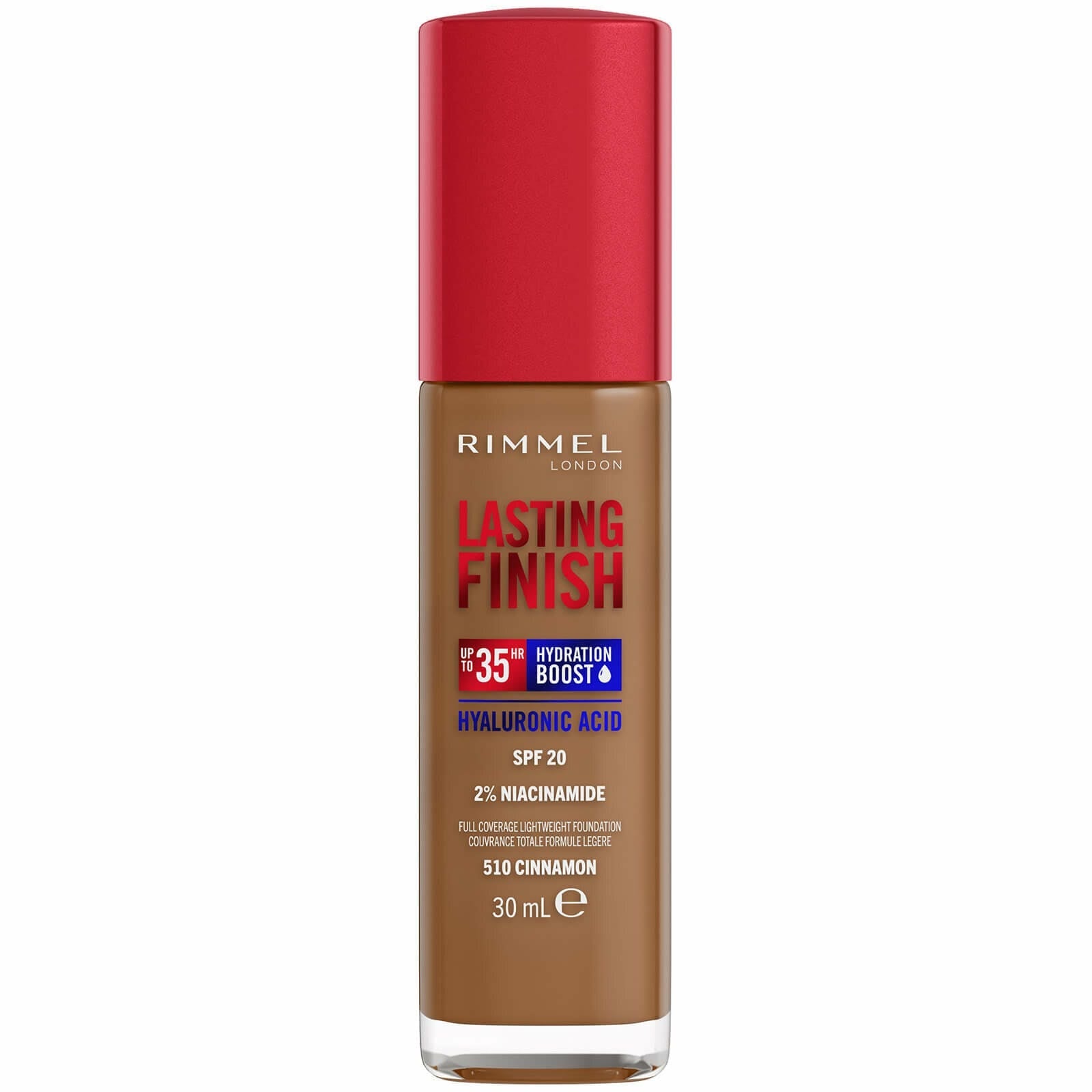Rimmel Fond de teint Lasting Finish 35h à l'acide hyaluronique 510 Cinnamon 30 ml