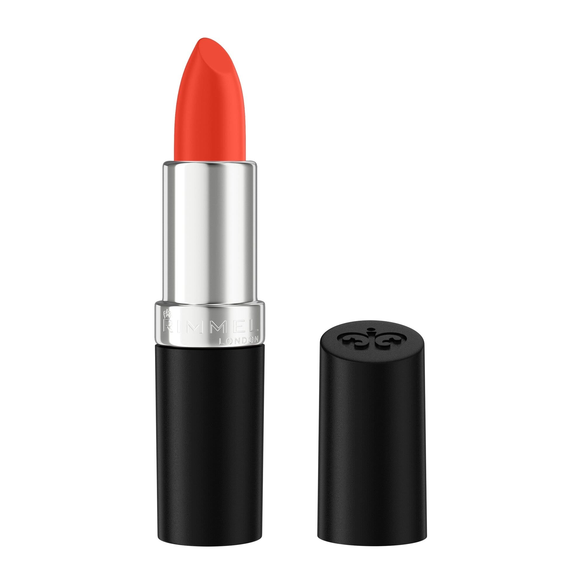 Rimmel Lasting Finish Rouge à lèvres satiné hydratant, formule vegan, 4 g, 310 Regent Street Red