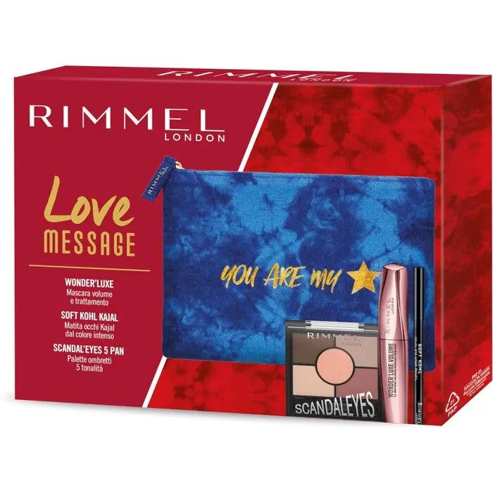 Rimmel Coffret Love Message Wonder'Luxe Mascara + Crayon Kajal pour les yeux + Palette d'ombres à paupières