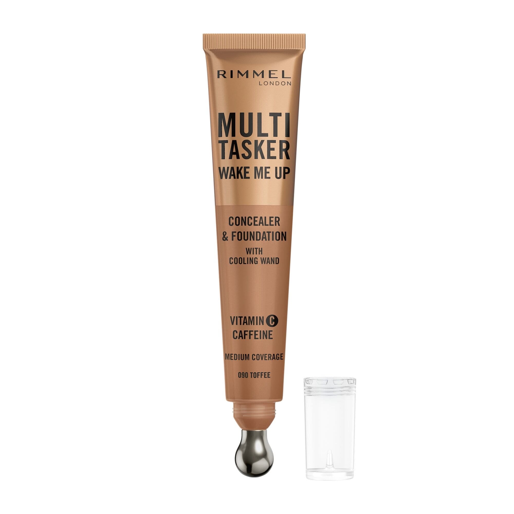Rimmel Multi-tasker Wake Me Up Correcteur & Fond de teint Formule Végétalienne 090 Toffee 20 ml