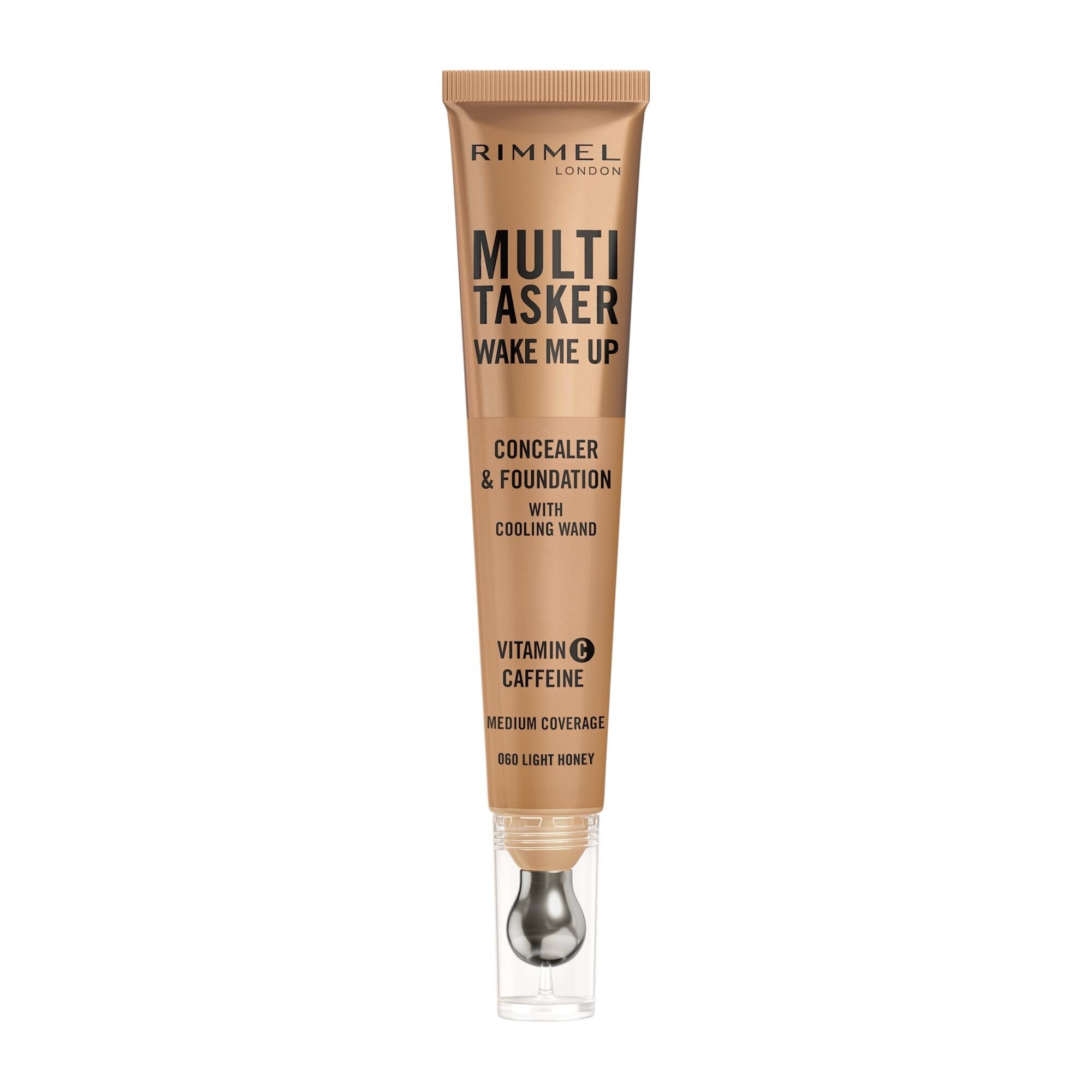 Rimmel Multi-tasker Wake Me Up Correcteur & Fond de teint Formule Végétalienne 060 Light Honey 20 ml