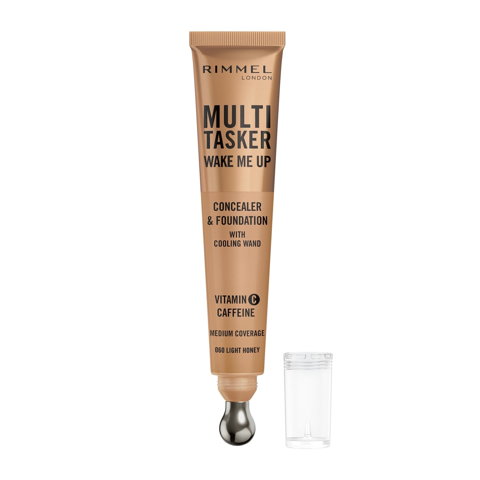 Rimmel Multi-tasker Wake Me Up Correcteur & Fond de teint Formule Végétalienne 060 Light Honey 20 ml
