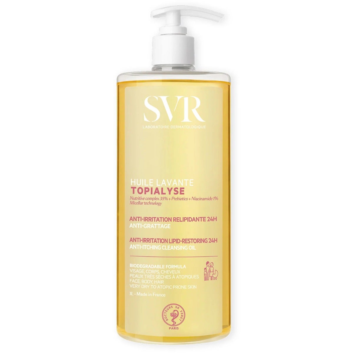SVR Topialyse Huile Lavante 1 L Nettoyant Hydratant Peaux Sensibles