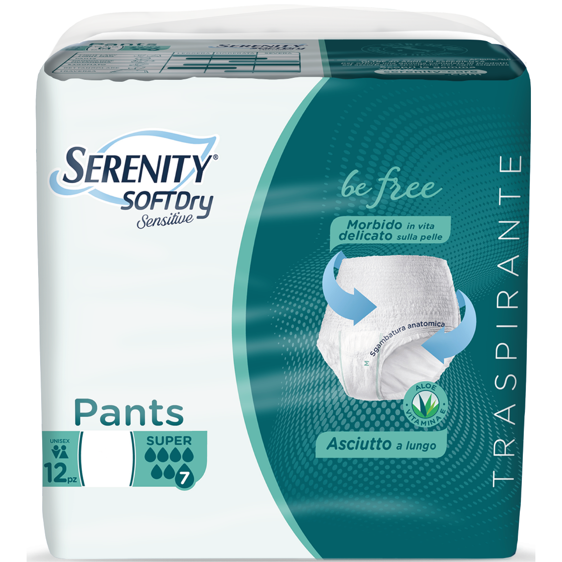 Serenity Soft Dry Sensitive Pants Super Taille L 12 pièces