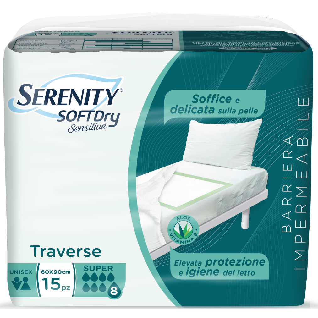 Serenity Soft Dry Sensitive Alèse Absorbante Super 60x90 15 pièces