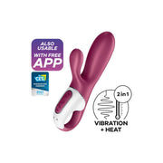Satisfyer Hot Bunny Connect App Vibratore Rosso Porpora