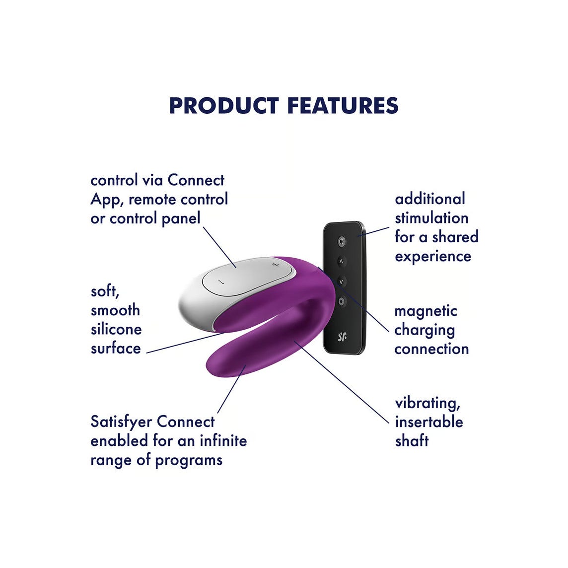 Satisfyer Double Fun Connect App Vibratore Viola