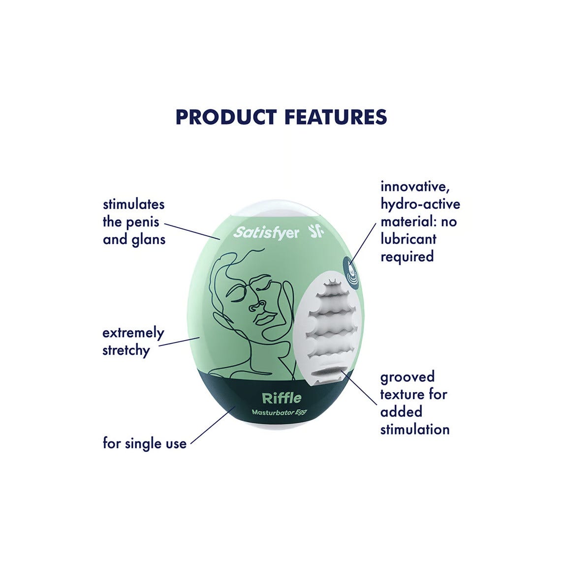 Satisfyer Masturbator Egg Ovetto Uso E Getta Per Lui - Riffle