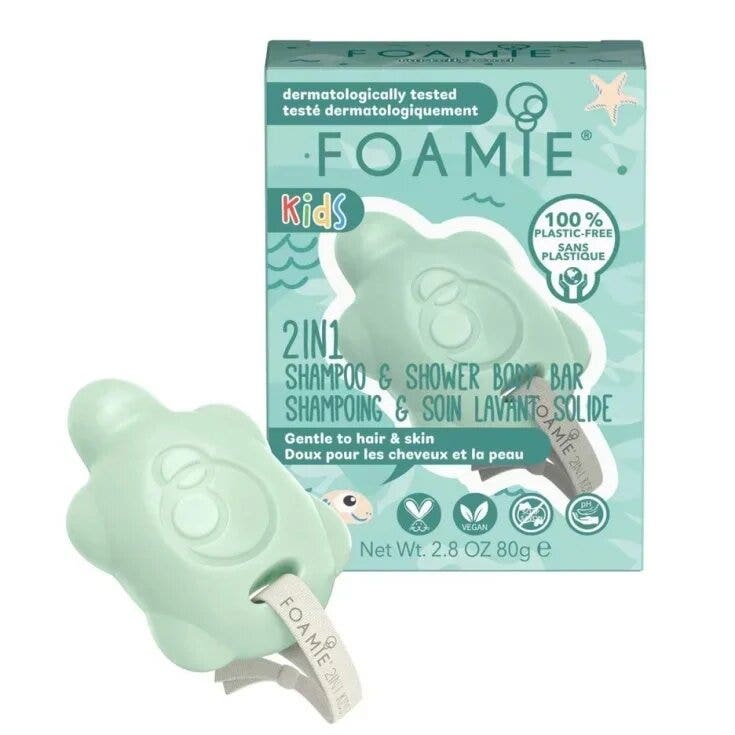 Foamie Kids 2 In 1 Shampoo E Docciaschiuma Solido Turtelly Cool 80g