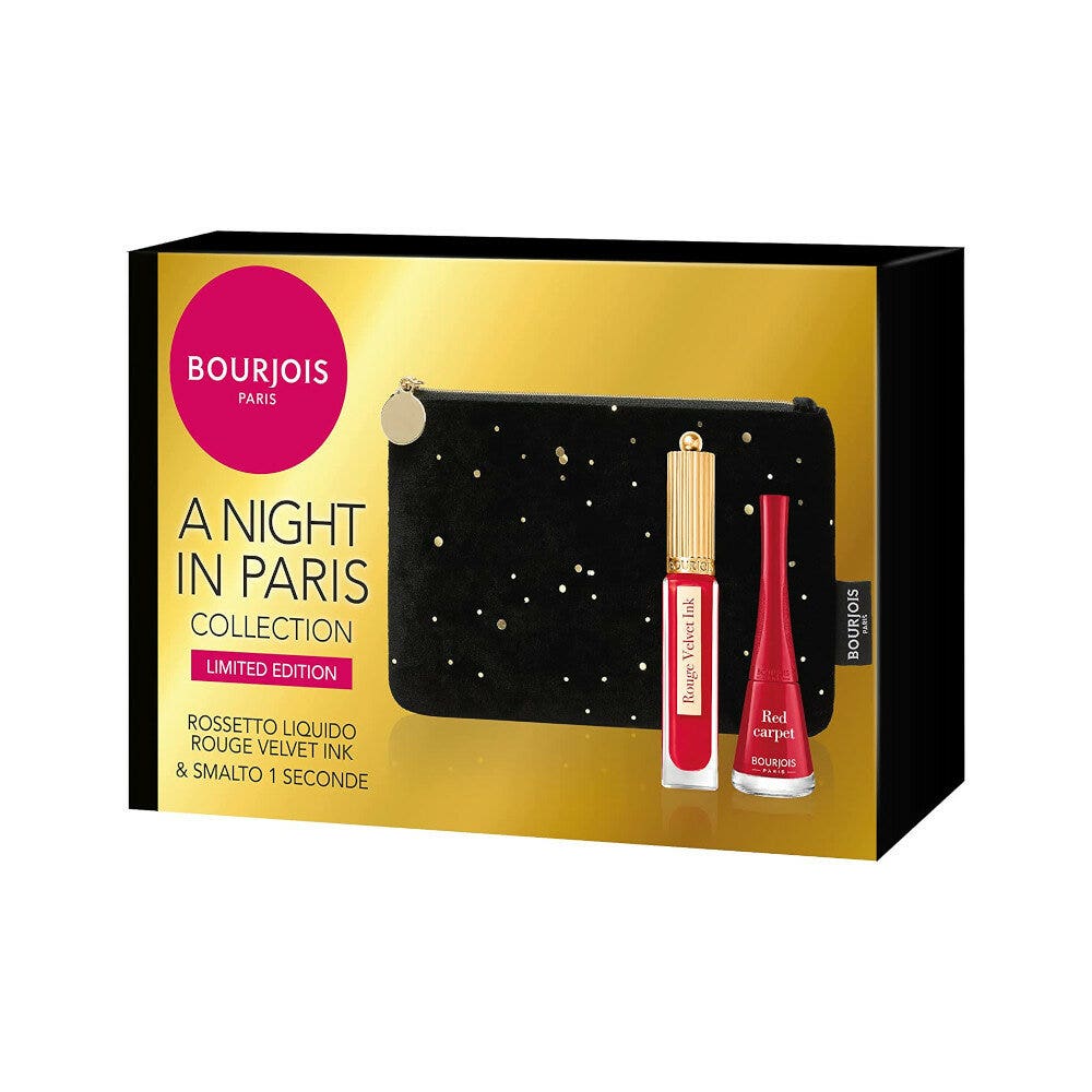 Bourjois Kit Pochette + Rossetto Liquido 3,5ml + Smalto One Second 9ml