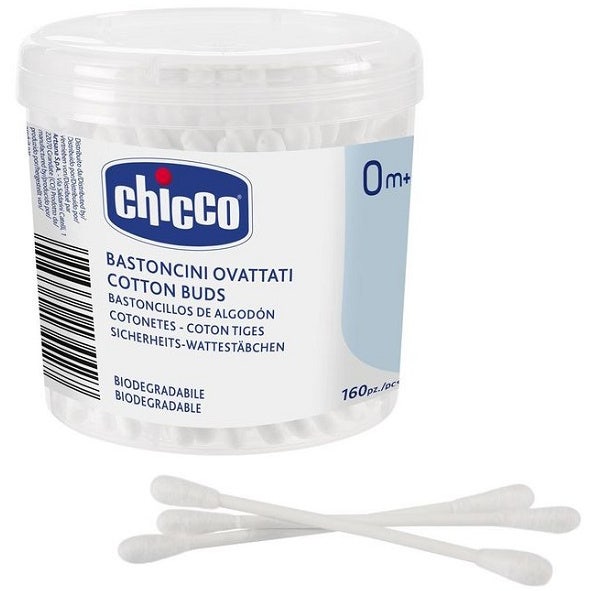Chicco Bâtonnets de coton 160 pièces 0 mois+