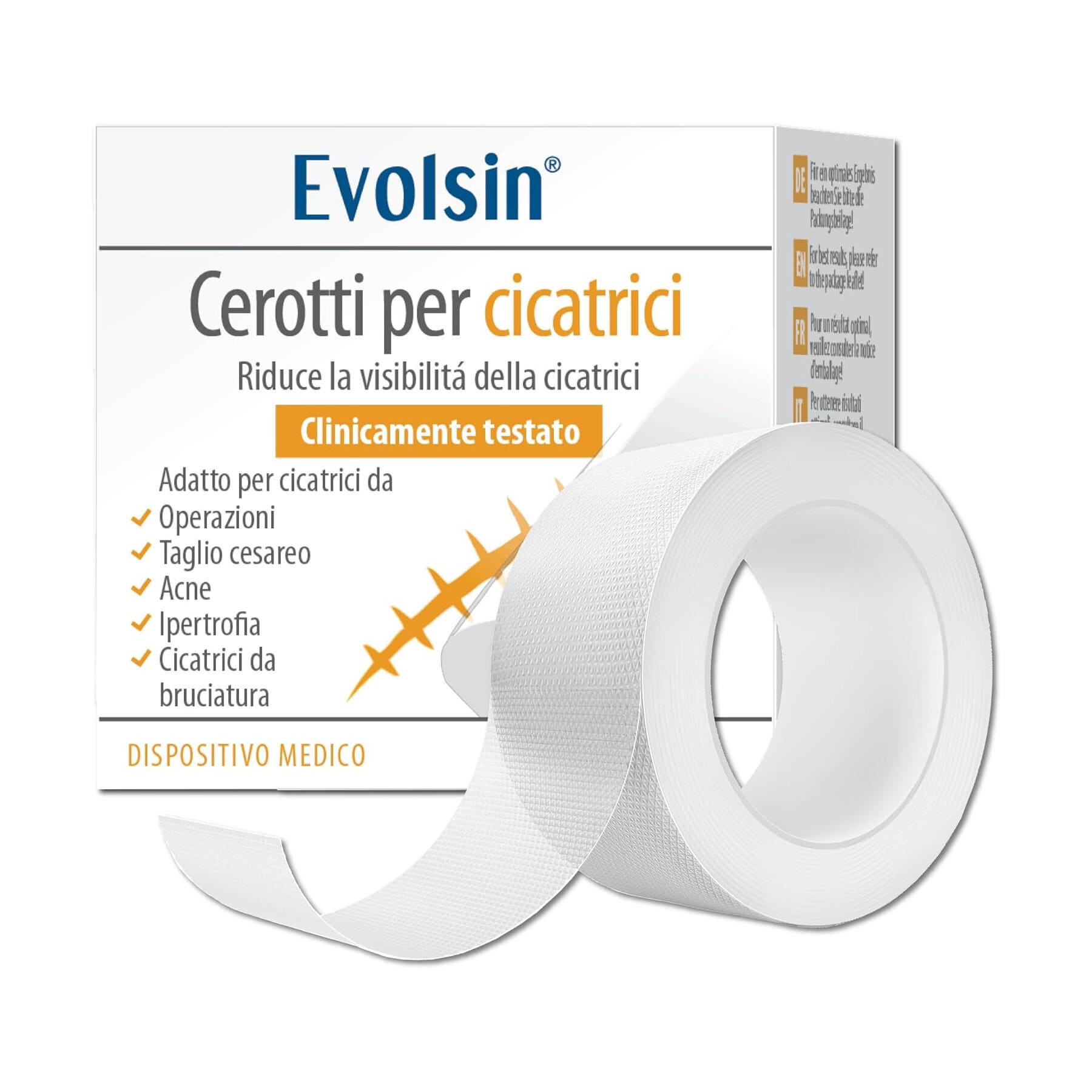 Evolsin Pansement transparent pour cicatrices de tout type 2 mètres