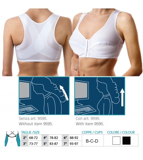 Orione Reggiseno Raddrizzaspalle B Nero Ref. 9595 Taglia 2