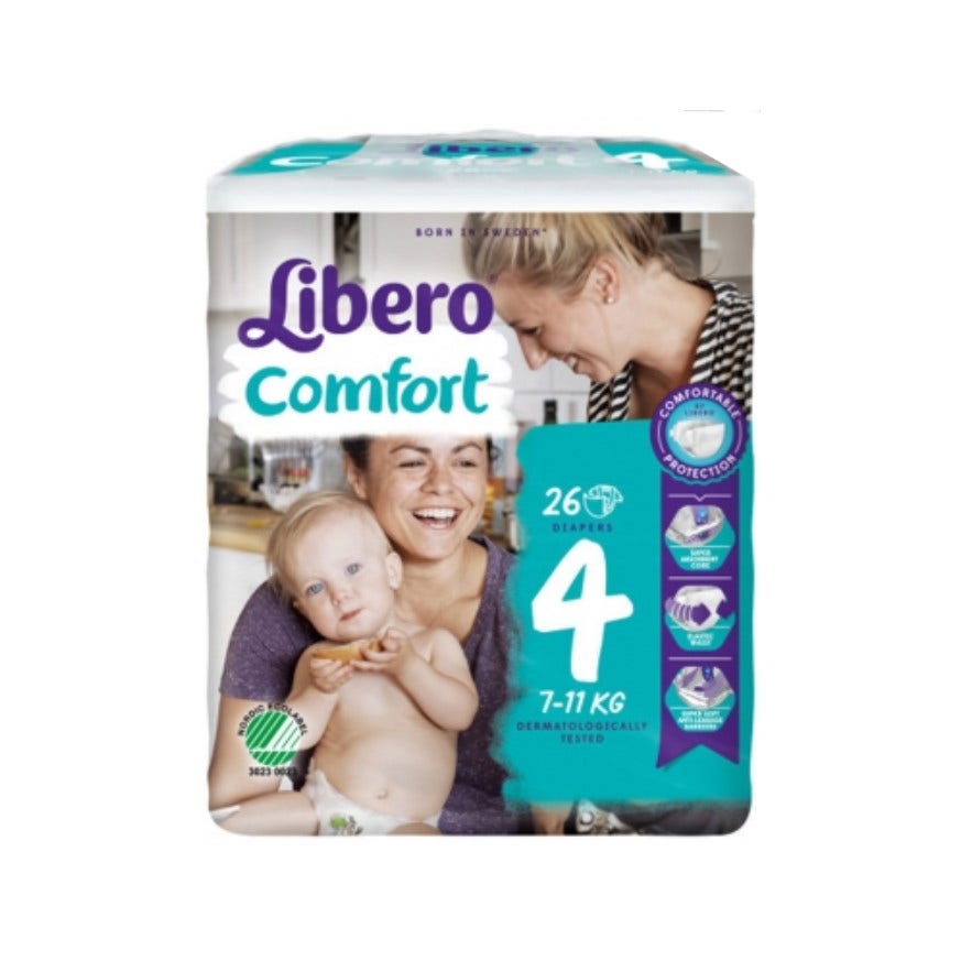 Libero Comfort Taille 4 Couches 7-11 kg 26 pièces