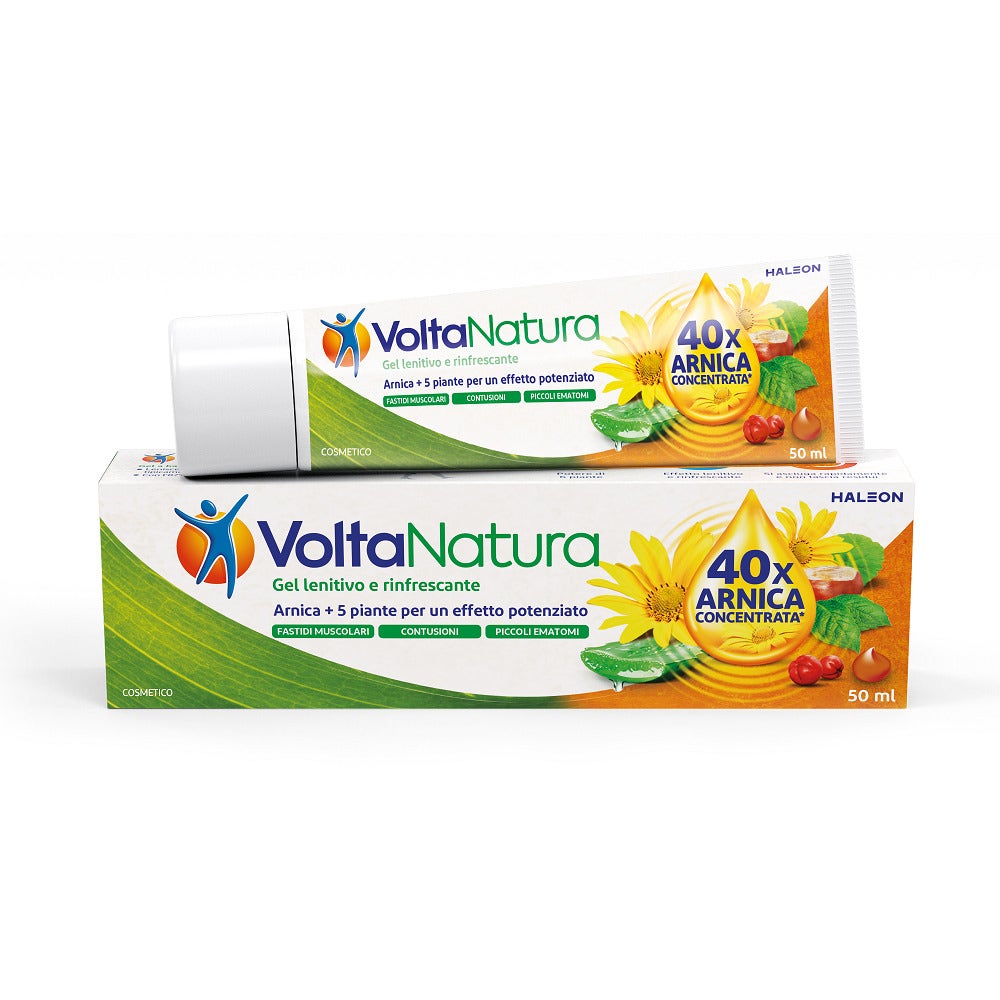 Voltanatura Gel à l'arnica et à l'aloe vera vegan 50 ml pour les douleurs musculaires