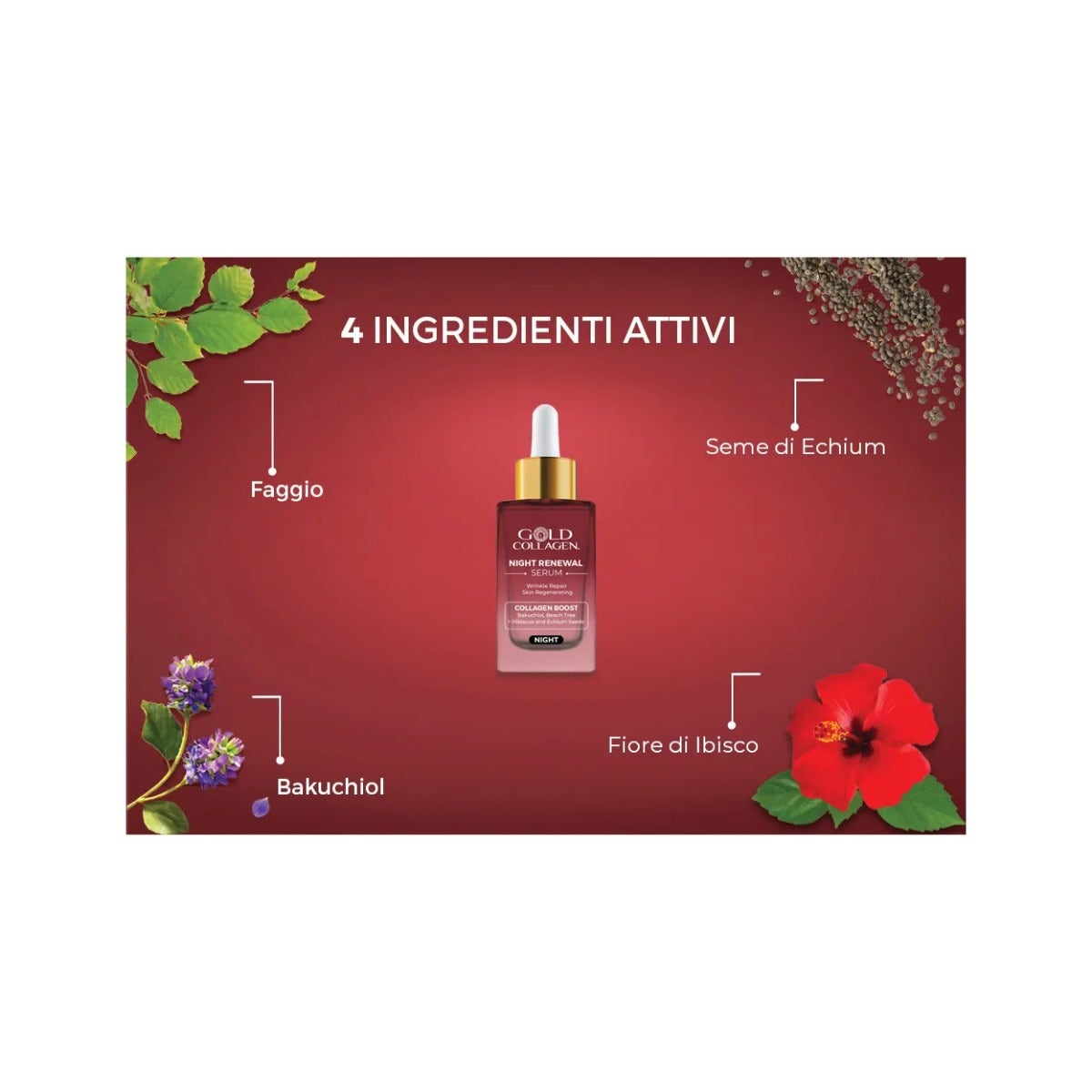 Gold Collagen Sérum Visage Régénérant Nuit 30 ml