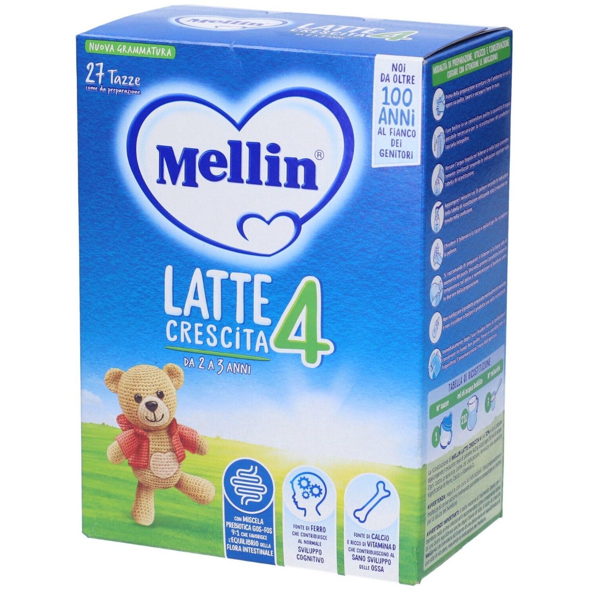 Mellin 4 Lait de croissance 2 sachets de 385 g 24 mois+