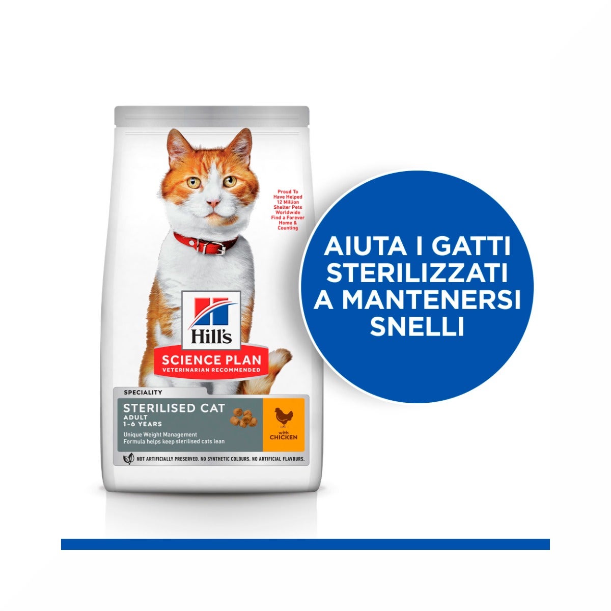 Hill's Science Plan Sterilised Cat Adult Croquettes pour chats au poulet, sac de 10 kg