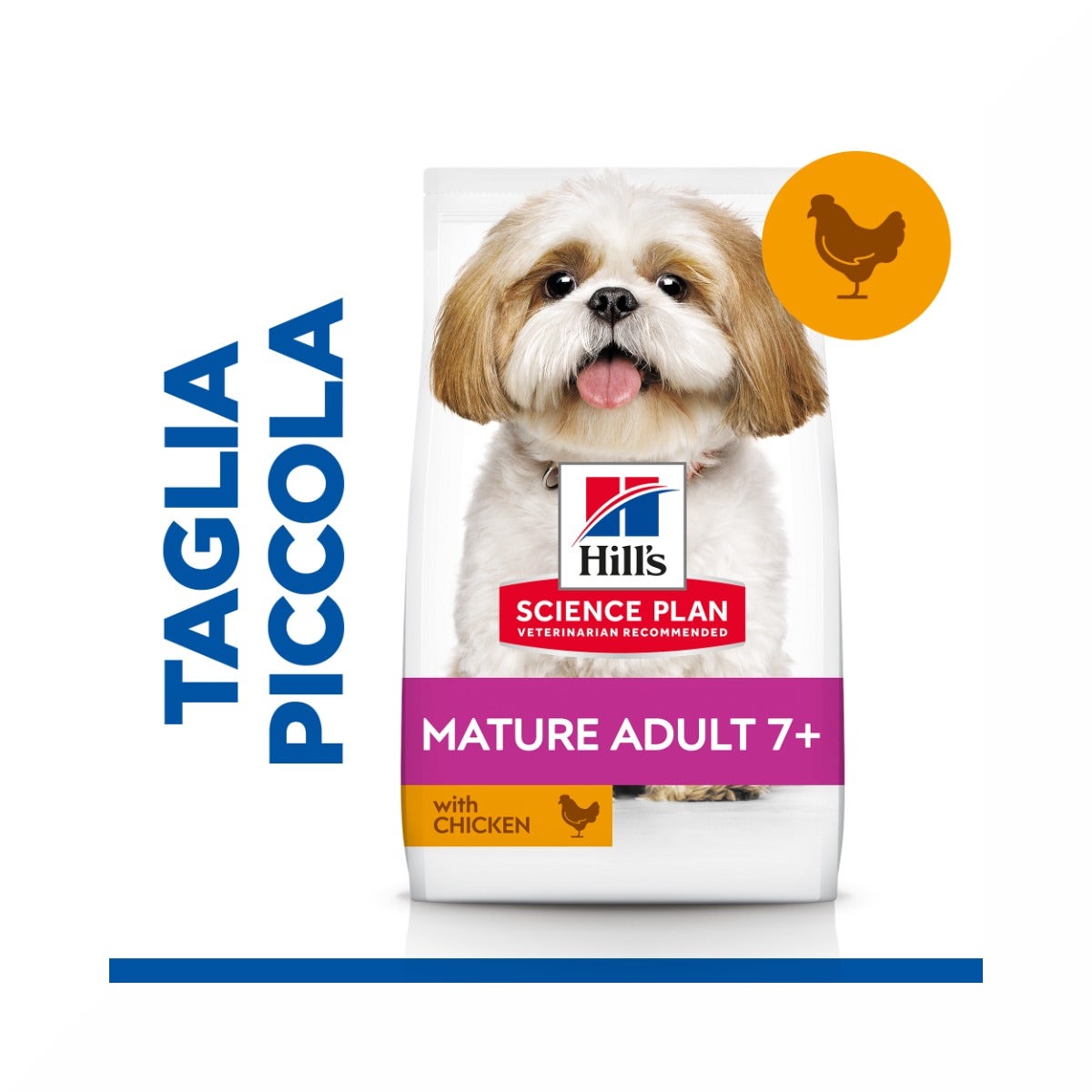 Hill's Science Plan Mature Adult 7+ Crocchette con Pollo per Cani Taglia Piccola Sacco 6 Kg