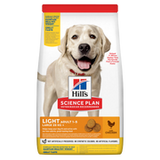 Hill's Science Plan Light Adult Crocchette Con Pollo Per Cani Taglia Large Sacco 14 Kg