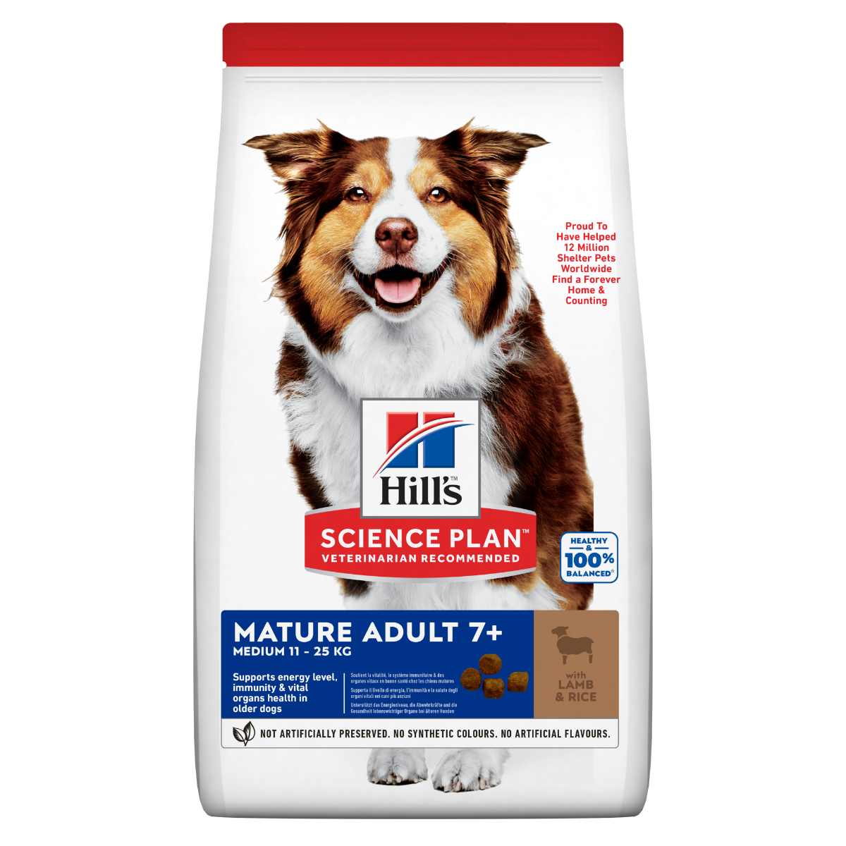 Hill's Science Plan Mature Adult 7+ Crocchette con Pollo per Cani Taglia Media Sacco 14 Kg