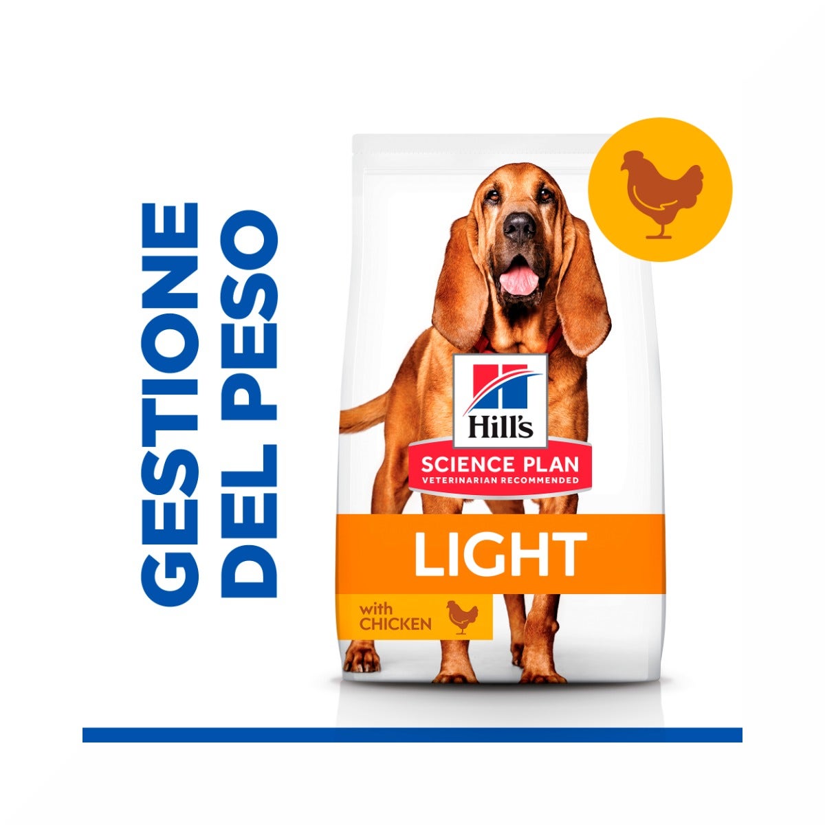 Hill's Science Plan Light Mature Adult Crocchette Con Pollo Per Cani Taglia Media Sacco 14Kg