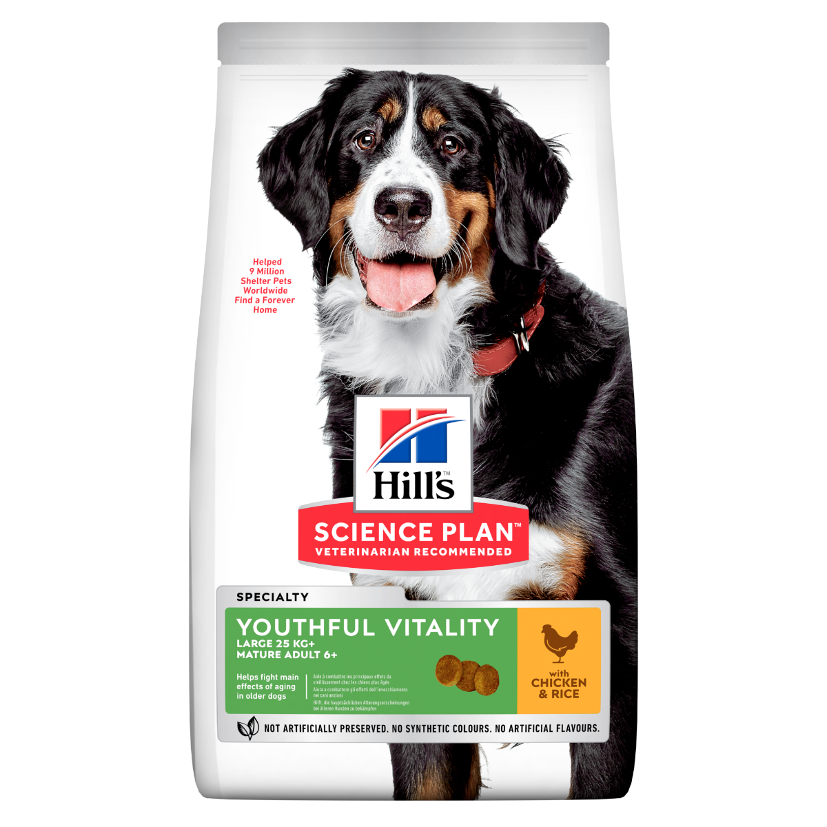Hill's Science Plan Senior Vitality Mature Adult 6+ Crocchette Con Pollo E Riso Per Cani Taglia Grande 12Kg