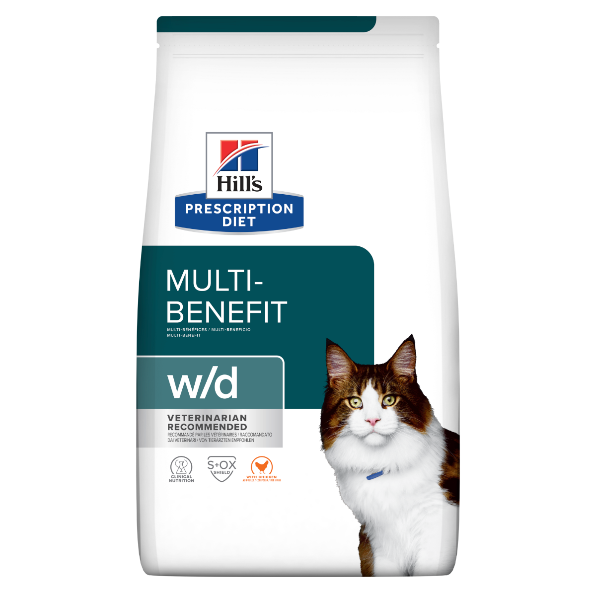 Hill's Prescription Diet W/D Multi-benefit Crocchette Pollo Per Gatti Sacco 3kg
