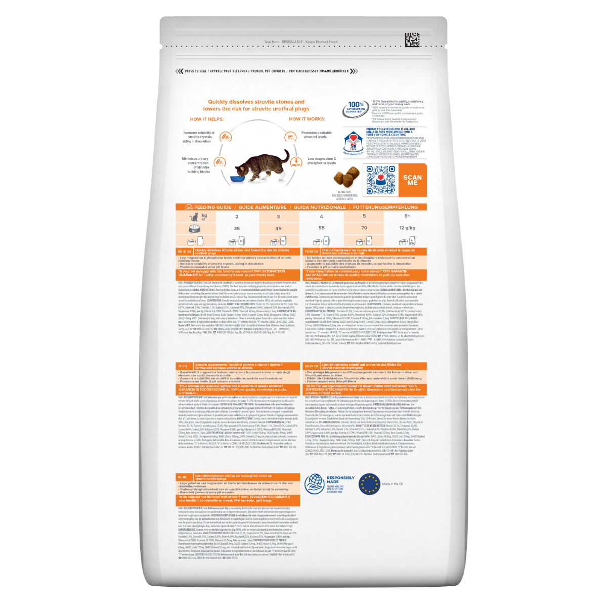 Hill's Prescription Diet S/D Urinary Care Crocchette Per Gatti Sacco 3kg